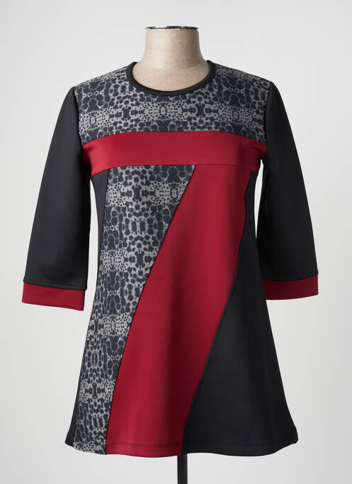 Tunică mâneci lungi roșu DOUBLE JEU femeie