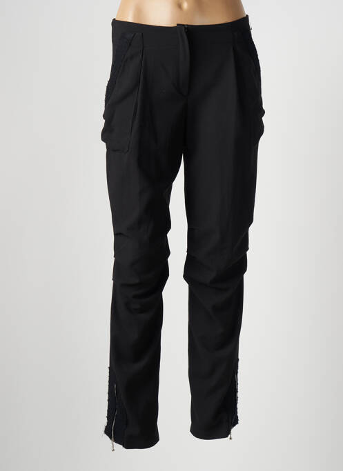 Pantalon slim negru DOUBLE JEU femeie