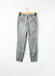 Pantalon slim țesătură poplin mărime normală gri SANDWICH femme