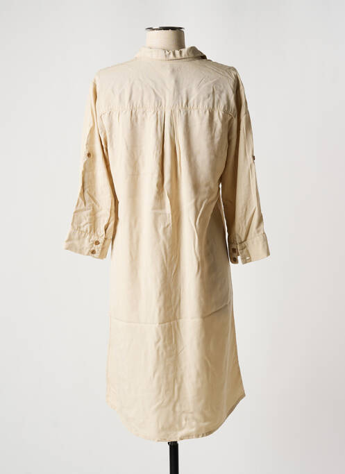 Rochie midi mâneci 3/4 mâneci 3/4 bej KANOPE femme