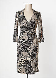 Rochie midi mâneci 3/4 mâneci 3/4 negru MORGAN femme