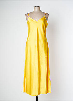 Rochie midi galben RALPH LAUREN femeie