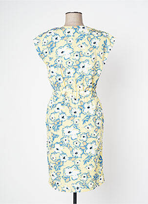 Rochie midi galben ICHI femeie