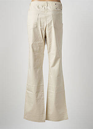 Pantalon drept bej FLEUR DE SEL femeie