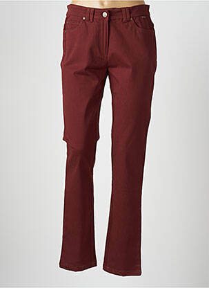 Blugi cu croială slim maro AGATHE & LOUISE femeie