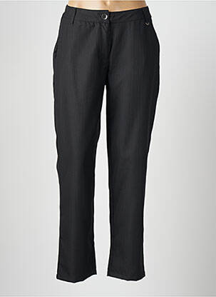 Pantalon drept țesătură crep mărime normală negru AGATHE & LOUISE femeie