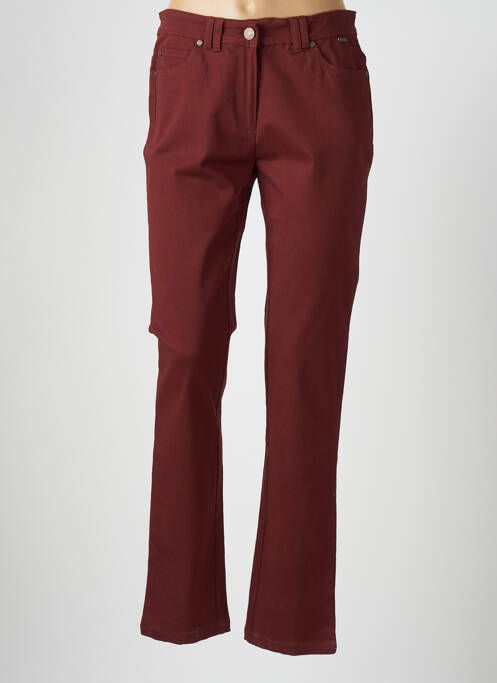 Blugi cu croială slim maro AGATHE & LOUISE femeie