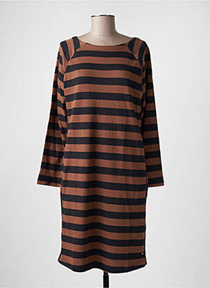 Rochie midi mâneci lungi mâneci lungi maro BROADWAY femeie