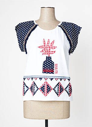 Top alb ROSALITA MC GEE femeie