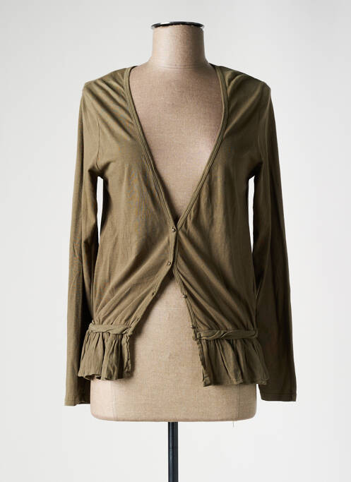 Vestă cu mâneci lungi verde YERSE femeie