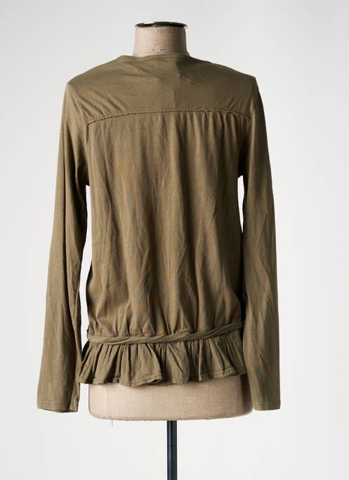 Vestă cu mâneci lungi verde YERSE femeie