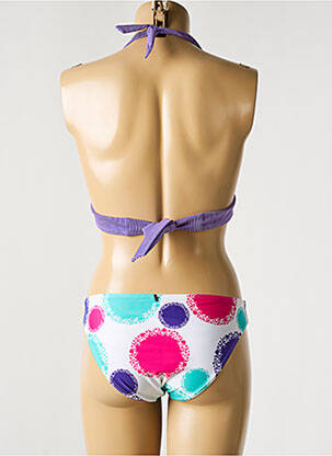 Costum de baie din două piese elasticitate top triunghiuri violet BLUELOBSTER femeie