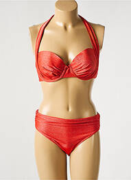 Costum de baie din două piese elasticitate top sutien modelat portocaliu BLUELOBSTER femeie