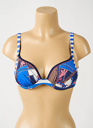Sutien de costum de baie elasticitate top sutien modelat albastru SUNFLAIR femeie