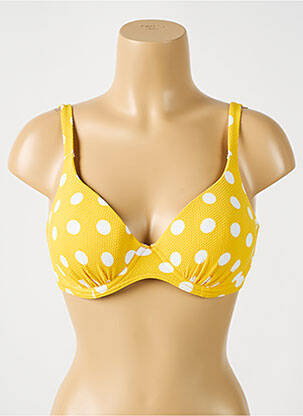 Sutien de costum de baie elasticitate top sutien modelat galben SUNFLAIR femeie