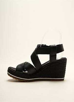 Espadrile țesătură satinată toc de 7 la 9 cm negru TIMBERLAND femeie