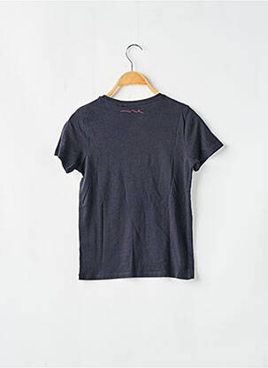 Tricou serigrafie flockată mâneci scurte albastru TEDDY SMITH copil