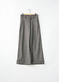 Pantalon larg țesătură poplin mărime normală gri REIKO femeie