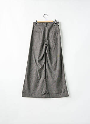 Pantalon larg țesătură poplin mărime normală gri REIKO femeie