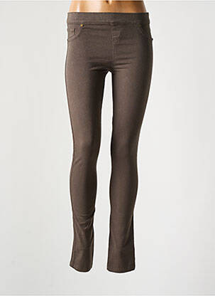 Pantalon slim talie elastică mărime normală gri YERSE femeie