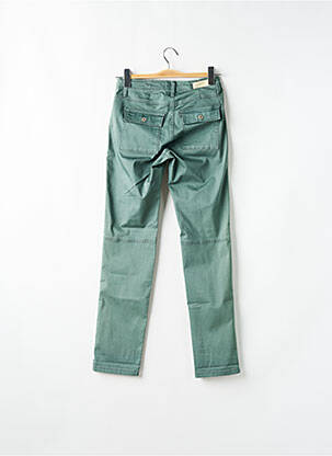 Pantalon slim țesătură poplin mărime normală verde SANDWICH femeie