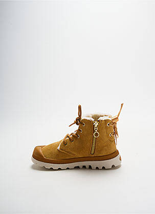 Botine/ghete nubuc vârf rotund galben PALLADIUM băiat