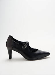 Pantofi cu toc țesătură satinată toc de 4 la 6 cm negru J.METAYER femme