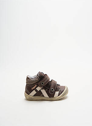 Adidași țesătură satinată vârf rotund maro BABYBOTTE băiat