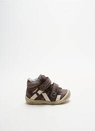 Adidași țesătură satinată vârf rotund maro BABYBOTTE garcon