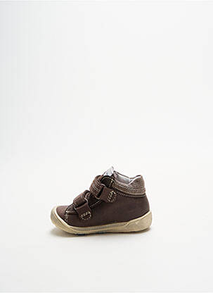Adidași țesătură satinată vârf rotund maro BABYBOTTE băiat