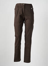 Pantalon slim talie elastică talie înaltă maro MAT DE MISAINE femeie