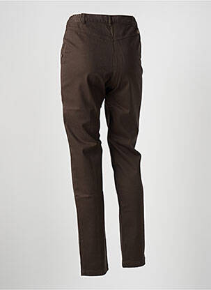 Pantalon slim talie înaltă talie înaltă maro MAT DE MISAINE femeie