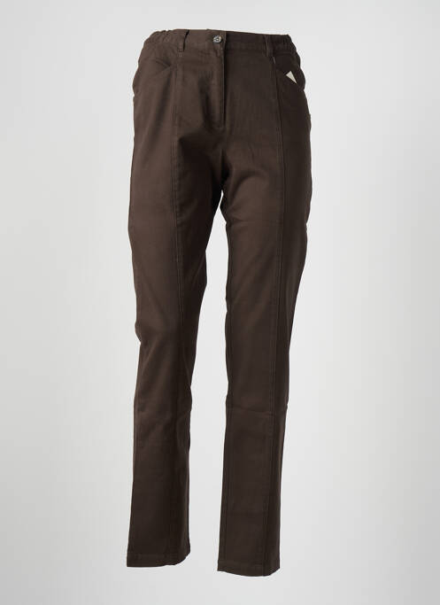 Pantalon slim talie elastică talie înaltă maro MAT DE MISAINE femme