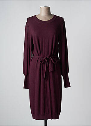 Rochie midi mâneci lungi mâneci lungi violet KAFFE femeie