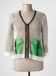 Vestă cu mâneci lungi bej TRICOT CHIC femeie