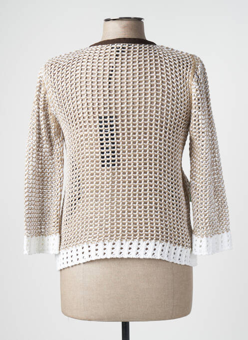 Vestă cu mâneci lungi bej TRICOT CHIC femme