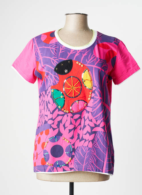 Tricou roz S.QUISE femeie