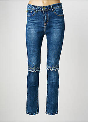 Blugi cu croială slim elasticitate mărime normală albastru X-MAX femme