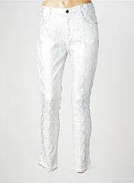 Pantalon slim elasticitate mărime normală argintiu X-MAX femme