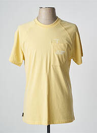 Tricou croială cambrată mâneci scurte galben LOOKING homme