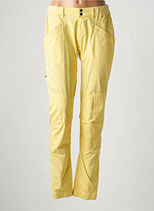 Pantalon slim talie elastică mărime normală galben LOOKING FOR WILD femeie