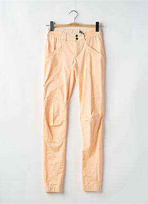 Pantalon slim talie elastică mărime normală portocalie LOOKING FOR WILD femeie