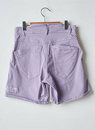 Bermudă țesătură poplin mărime normală violet LOOKING femeie