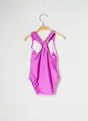 Costum de baie dintr-o singură piesă țesătură satinată roz SPEEDO fată