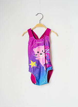 Costum de baie dintr-o singură piesă țesătură satinată violet SPEEDO fată