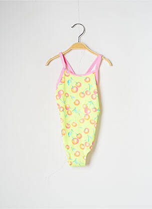 Costum de baie dintr-o singură piesă țesătură satinată galben FUNKITA fată
