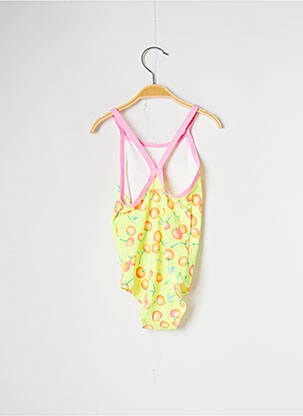 Costum de baie dintr-o singură piesă țesătură satinată galben FUNKITA fată