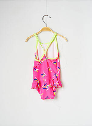 Costum de baie dintr-o singură piesă țesătură satinată roz FUNKITA fată
