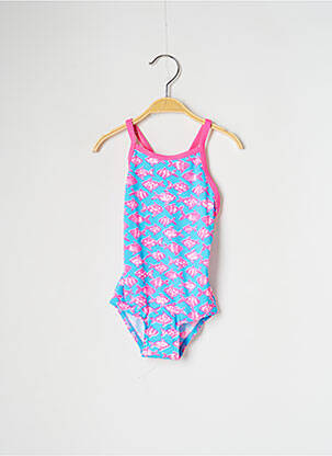 Costum de baie dintr-o singură piesă țesătură satinată albastru FUNKITA fată