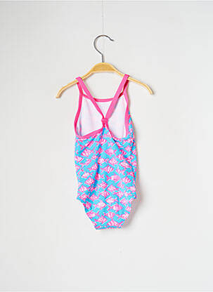 Costum de baie dintr-o singură piesă țesătură satinată albastru FUNKITA fată